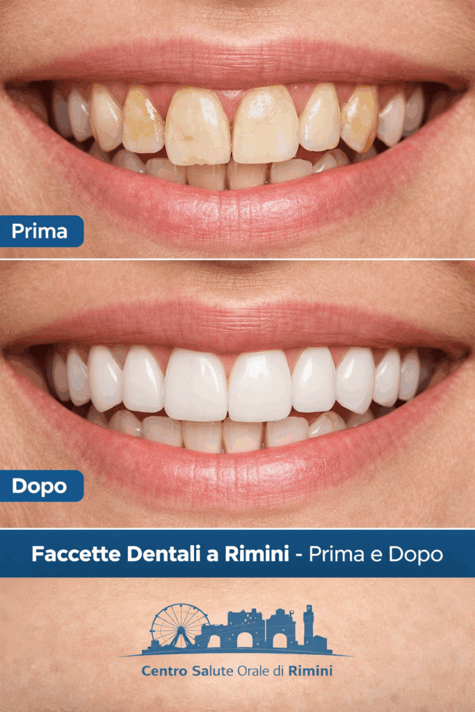 Faccette dentali a Rimini prima e dopo – miglioramento estetico del sorriso con veneers