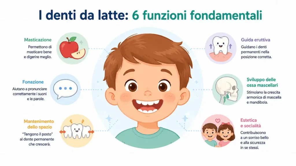 Le funzioni dei denti da latte nello sviluppo del bambino